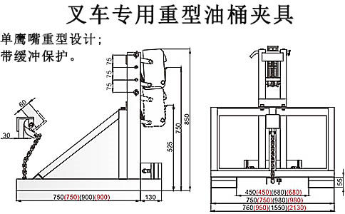 沈陽(yáng)叉車油桶夾具原理圖,使用方法-沈陽(yáng)興隆瑞